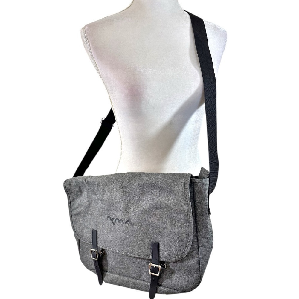 Gray and Black Urban Messenger Bag with Adjustable Strap